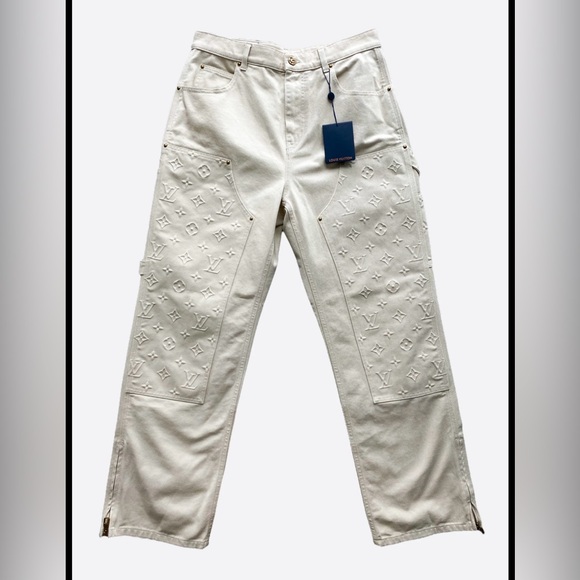 Louis Vuitton Beige Monogram Trousers - Picture 1 of 4